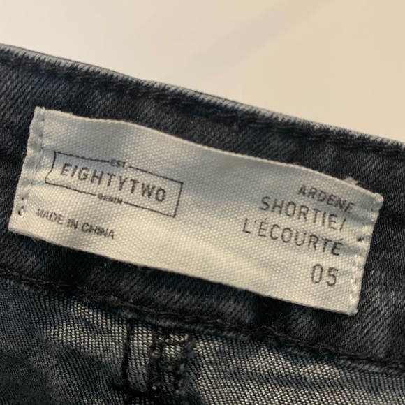 Black Denim Shorts - Picture 3 of 3